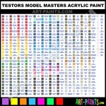 Model Master Acrylic Paint Color Chart