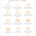 Peach Paint Color Chart
