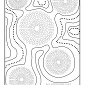 Aboriginal Dot Painting Colouring Pages
