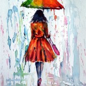 Colorful Rain Painting