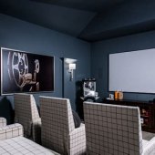 Gray Home Theater Paint Color Schemes