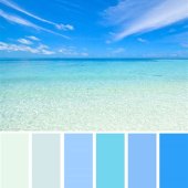 Sea Blue Color Paint