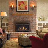 What Paint Colors Look Good With Red Brick Fireplace